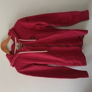 American Giant Red Zip Up Hoodie Size (S)